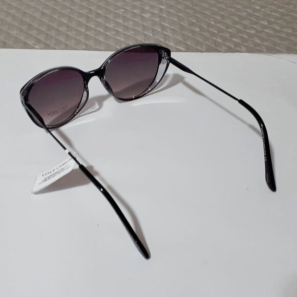 NWT Vince Camuto black & clear opaque frame subtle cat eye sunglasses - Picture 6 of 6